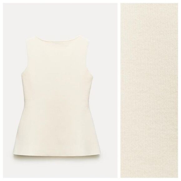 NWT ZARA ZARA BASIC KNIT GOLDβBUTTON VEST - Picture 7 of 9